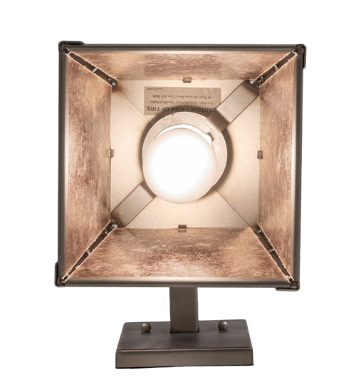 Meyda Lighting Sailboat 7" Industrial Steel Wall Sconce With Silver Mica Shade Glass