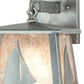 Meyda Lighting Sailboat 7" Industrial Steel Wall Sconce With Silver Mica Shade Glass