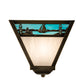 Meyda Lighting Sailboat 9" Antique Brass Wall Sconce With Blue & White Shade Glass