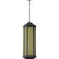 Meyda Lighting Salisbury 11" 4-Light Craftsman Brown Pendant Light With Beige Art Shade Glass