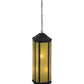 Meyda Lighting Salisbury 11" 4-Light Craftsman Brown Pendant Light With Beige Art Shade Glass