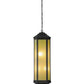 Meyda Lighting Salisbury 11" 4-Light Craftsman Brown Pendant Light With Beige Art Shade Glass