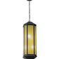 Meyda Lighting Salisbury 11" 4-Light Craftsman Brown Pendant Light With Beige Art Shade Glass