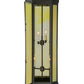 Meyda Lighting Salisbury 11" 4-Light Craftsman Brown Pendant Light With Beige Art Shade Glass