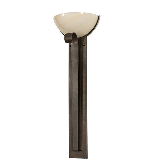 Meyda Lighting Salome 13" Gilded Tobacco Wall Sconce With Beige Sahara Taupe Idalight Shade