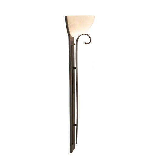 Meyda Lighting Salome 13" Gilded Tobacco Wall Sconce With Beige Sahara Taupe Idalight Shade