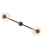 Meyda Lighting Salome 46" 2-Light Oil Rubbed Bronze Island Pendant Light With White Opal Shade Glass