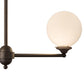 Meyda Lighting Salome 46" 2-Light Oil Rubbed Bronze Island Pendant Light With White Opal Shade Glass