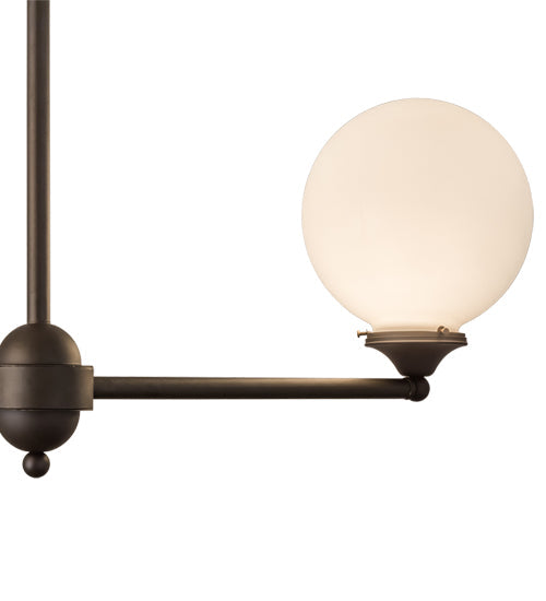 Meyda Lighting Salome 46" 2-Light Oil Rubbed Bronze Island Pendant Light With White Opal Shade Glass