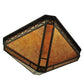 Meyda Lighting Saltire Craftsman 32" 4-Light Antique Copper Inverted Pendant Light With Amber Mica Shade Glass