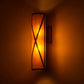 Meyda Lighting Saltire Craftsman 5" 2-Light Mahogany Bronze Wall Sconce With Amber Mica Shade Glass