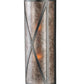 Meyda Lighting Saltire Craftsman 6" 2-Light Pewter Wall Sconce With Silver Mica Shade Glass