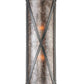 Meyda Lighting Saltire Craftsman 6" 2-Light Pewter Wall Sconce With Silver Mica Shade Glass