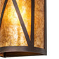 Meyda Lighting Saltire Craftsman 7" 2-Light Mahogany Bronze Wall Sconce With Amber Mica Shade Glass