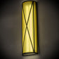 Meyda Lighting Saltire Craftsman 7" LED Timeless Bronze Wall Sconce With Frosted Light Amber Cathedral Shade Glass