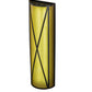 Meyda Lighting Saltire Craftsman 7" LED Timeless Bronze Wall Sconce With Frosted Light Amber Cathedral Shade Glass