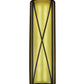 Meyda Lighting Saltire Craftsman 7" LED Timeless Bronze Wall Sconce With Frosted Light Amber Cathedral Shade Glass