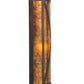 Meyda Lighting Saltire Craftsman 7" Mahogany Bronze Wall Sconce With Amber Mica Shade Glass