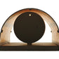 Meyda Lighting Saltire Craftsman 7" Mahogany Bronze Wall Sconce With Amber Mica Shade Glass