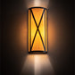 Meyda Lighting Saltire Craftsman 7" Oil Rubbed Bronze Wall Sconce With Beige Tawnyrock Idalight Shade Glass