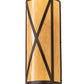 Meyda Lighting Saltire Craftsman 7" Oil Rubbed Bronze Wall Sconce With Beige Tawnyrock Idalight Shade Glass