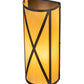 Meyda Lighting Saltire Craftsman 7" Oil Rubbed Bronze Wall Sconce With Beige Tawnyrock Idalight Shade Glass