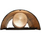 Meyda Lighting Saltire Craftsman 8" 2-Light Mahogany Bronze Wall Sconce With Amber Mica Shade Glass