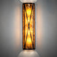 Meyda Lighting Saltire Craftsman 8" 4-Light Mahogany Bronze Wall Sconce With Amber Mica Shade Glass