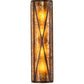 Meyda Lighting Saltire Craftsman 8" 4-Light Mahogany Bronze Wall Sconce With Amber Mica Shade Glass