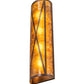 Meyda Lighting Saltire Craftsman 8" 4-Light Mahogany Bronze Wall Sconce With Amber Mica Shade Glass