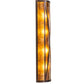 Meyda Lighting Saltire Craftsman 8" 4-Light Mahogany Bronze Wall Sconce With Amber Mica Shade Glass