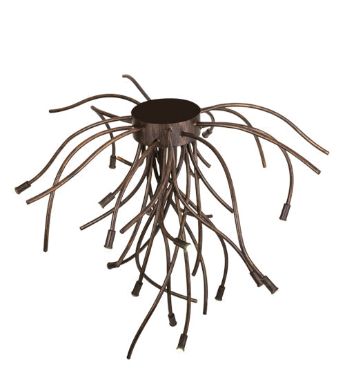 Meyda Lighting Samara 40" 15-Light LED Delmonico Bronze Flush Mount Light