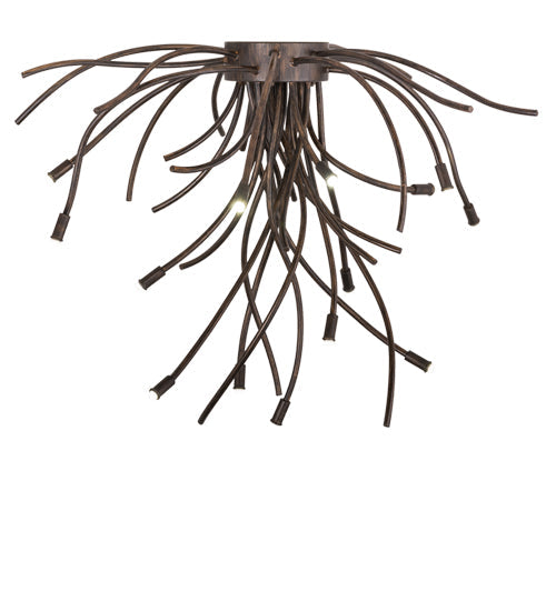 Meyda Lighting Samara 40" 15-Light LED Delmonico Bronze Flush Mount Light