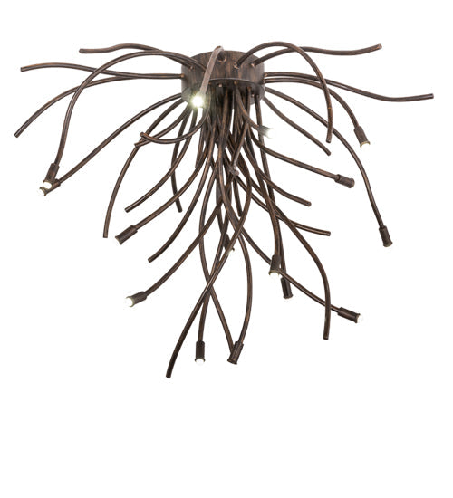 Meyda Lighting Samara 40" 15-Light LED Delmonico Bronze Flush Mount Light