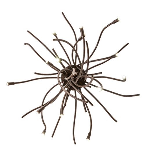 Meyda Lighting Samara 40" 15-Light LED Delmonico Bronze Flush Mount Light