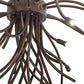 Meyda Lighting Samara 40" 15-Light LED Delmonico Bronze Flush Mount Light