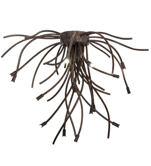 Meyda Lighting Samara 40" 15-Light LED Delmonico Bronze Flush Mount Light