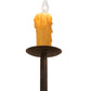 Meyda Lighting Samuel 14" 2-Light Coffee Bean Wall Sconce With Ivory Faux Candlelight