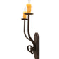 Meyda Lighting Samuel 14" 2-Light Coffee Bean Wall Sconce With Ivory Faux Candlelight