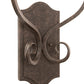 Meyda Lighting Samuel 14" 2-Light Coffee Bean Wall Sconce With Ivory Faux Candlelight