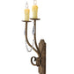 Meyda Lighting Samuel 14" 2-Light Pompeii Gold Wall Sconce With Ivory Faux Candlelight