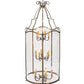 Meyda Lighting Sanctuary 31" 15-Light 3-Tier Antique Brass Pendant Light With Crystal Idalight Shade Glass