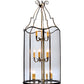 Meyda Lighting Sanctuary 31" 15-Light 3-Tier Antique Brass Pendant Light With Crystal Idalight Shade Glass