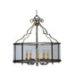 Meyda Lighting Sanctuary 36" 10-Light Antique Brass Pendant Light With Clear Crystal Idalight Shade Glass