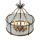 Meyda Lighting Sanctuary 36" 10-Light Antique Brass Pendant Light With Clear Crystal Idalight Shade Glass