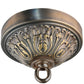 Meyda Lighting Sanctuary 36" 10-Light Antique Brass Pendant Light With Clear Crystal Idalight Shade Glass