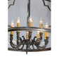 Meyda Lighting Sanctuary 36" 10-Light Antique Brass Pendant Light With Clear Crystal Idalight Shade Glass