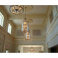 Meyda Lighting Sanctuary 36" 10-Light Antique Brass Pendant Light With Clear Crystal Idalight Shade Glass