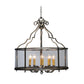 Meyda Lighting Sanctuary 36" 10-Light Antique Brass Pendant Light With Clear Crystal Idalight Shade Glass