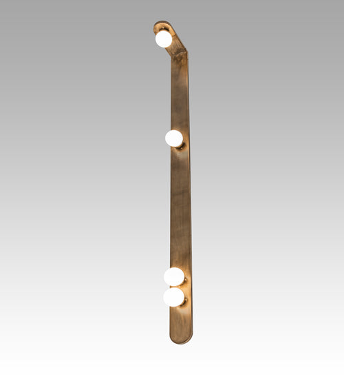 Meyda Lighting Sanderson 6" 4-Light Antique Copper Wall Sconce With White Opal Shade Glass